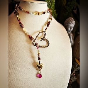 Long Twig Heart Lariat
